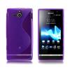 Silicone S-Line TPU Gel Case for Sony Xperia U Purple